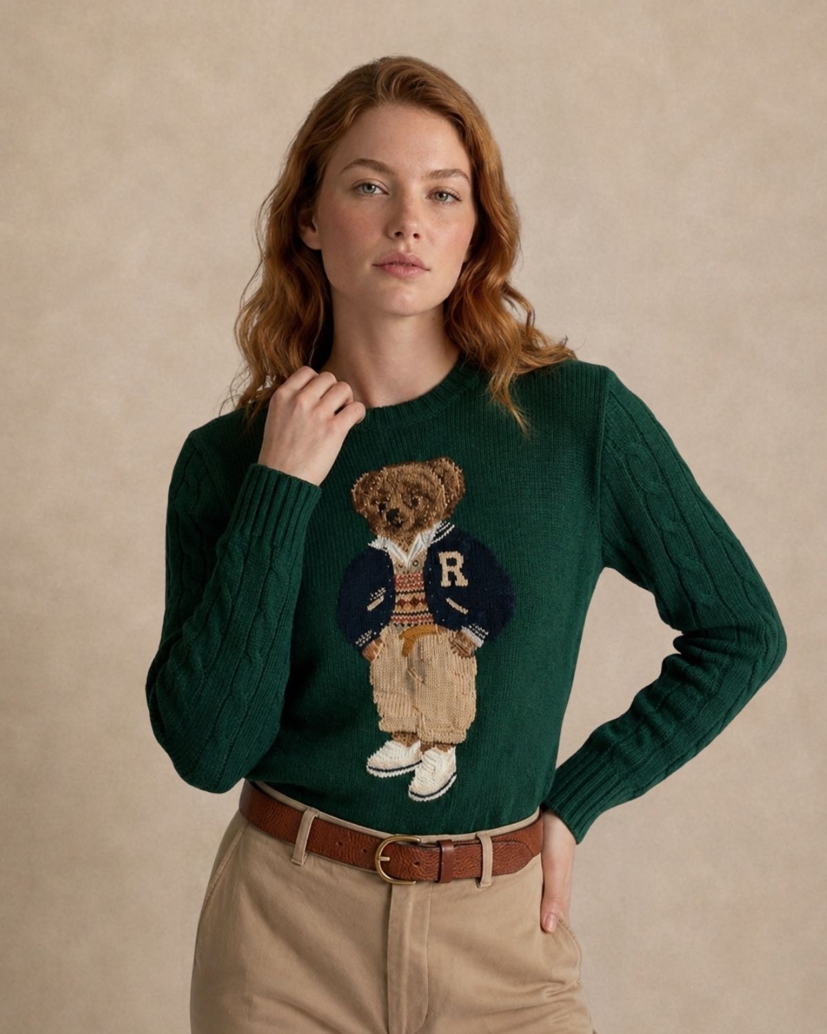 Suéter Ralph L. | Polo Bear Varsity Letterman